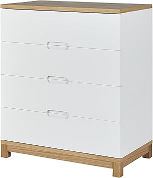 Tesco New Oslo Chest Of 4 Drawers White Oak Amazon Co Uk