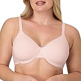Bali Womens T-Shirt Bra, Cotton Collection Underwire Bra for Women, Full Coverage, Moisture-Wicking