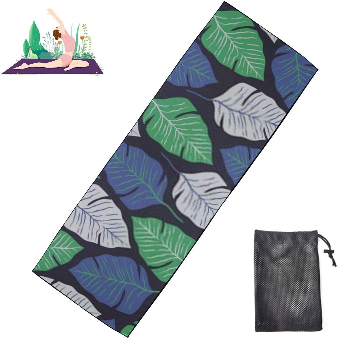 ZZHL Yoga Towel 24" X 73", Abstract Pattern Tropical