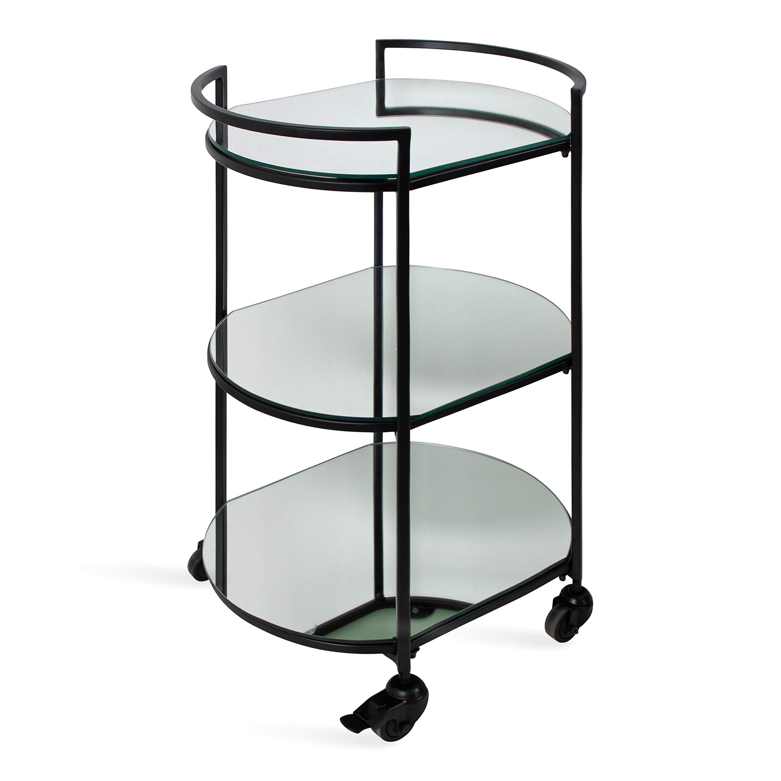 Buy Kate and Laurel Vasseur Modern Bar Cart, 19 x 15 x 30, Black, Glam