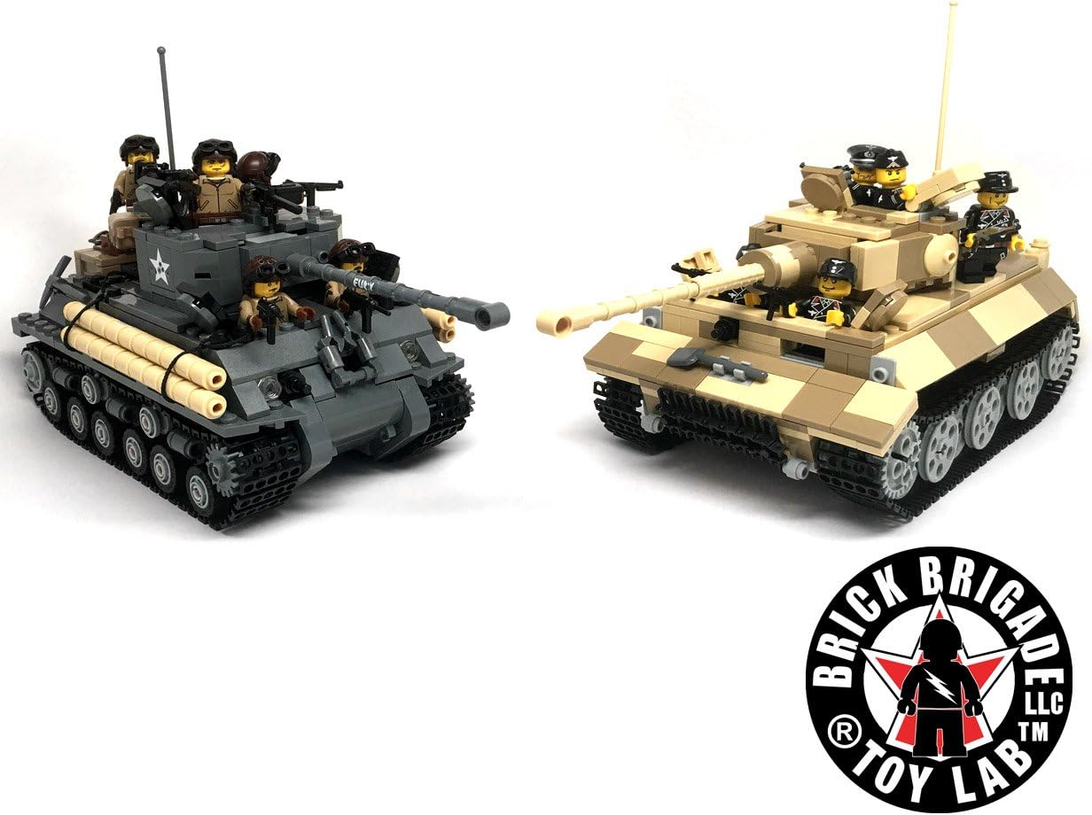 Brick Brigade Custom LEGO Military Model Vehicle Set Battle Pack Fury vs. Tiger