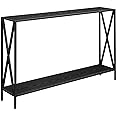 Convenience Concepts Tucson Console Table 47.25" - Modern Sofa Table with Storage Shelf, Entryway Hall Table for Living Room, Black