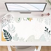 Colorful Star Large Mouse Pad, Green White Waterproof Desk Mat, Abstract Boho Double Sided Computer Gaming Mouse Pad, XXL Full Desk Mousepad Non Slip Desk Pad for School Office Home 31.5" x 15.7"