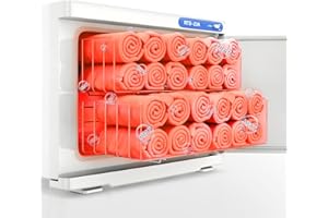 StateRiver Towel Warmer Cabinet, 21L Large Hot Bath Towel Warmer Heating Use for Facial Spa, Hair Beauty, Salon Equipment and Home- White