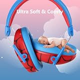 ProCase Kids Noise Cancelling Headphones Red Blue NRR 24dB Adjustable view 6