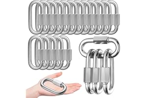 REDOVANT 40Pack Heavy Duty Chain Links, 1200lbs Capacity 5/16” Quick Link Locing Carabiners, Thread Quick Link Connector for Safe Chain Gym Swing Hammock Shade Sails, 3.2 Inch Carabiner Clips Repair Chain