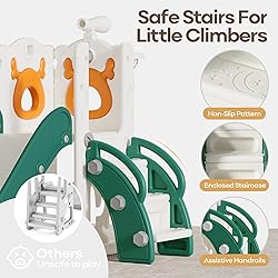 Mloong 7 in 1 Toddler Slide, Kids Slide for