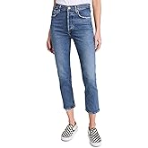 AGOLDE Women's Riley High Rise Straight Crop Jeans
