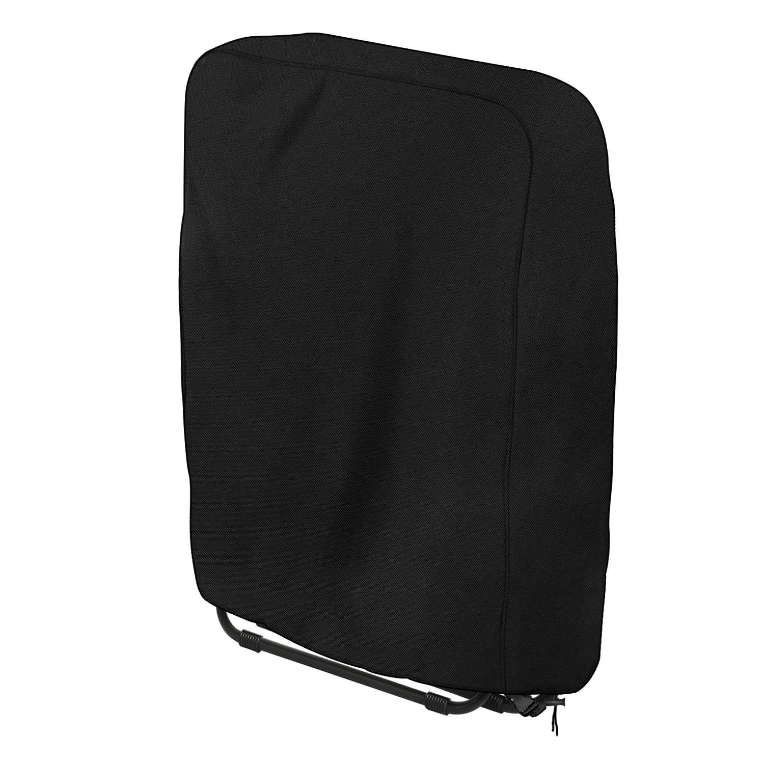 Dokon Garden Folding Chair Covers Waterproof Outdoor Recliner Chair Cover Windproof Anti-UV Heavy Duty 420D Oxford Fabric Garden Chair Covers, Patio Sunbed Sun Lounger Cover (110x71cm) - Black