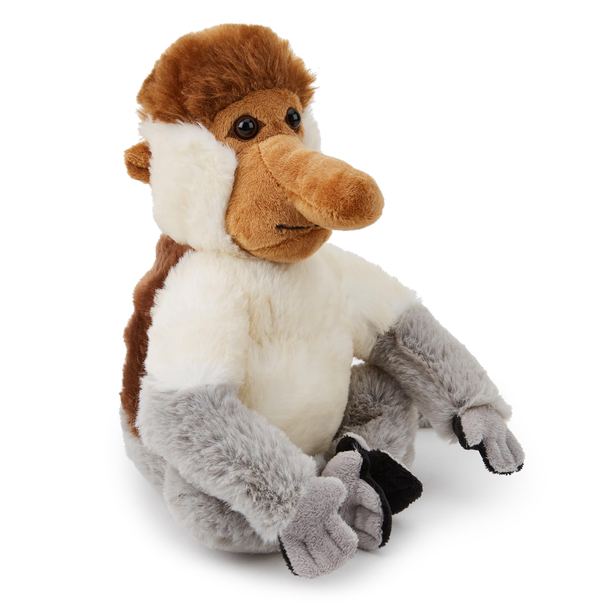 Zappi Co Proboscis Monkey Plush Toy (25cm) - Unique, Soft Jungle Animal, Eco-Friendly, Fascinating for Young Learners, 100% Recycled