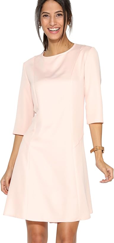 Venca Vestido Femenino Corte Evase Que Afina La Silueta Mujer By Vencastyle 009469 Rosa 38 Amazon Es Ropa Y Accesorios