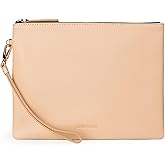 DORIS&JACKY Leather Wristlet Clutch Purse for Women Large Slim Phone Pouch Bag With Detachable Strap