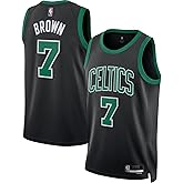 Outerstuff Jaylen Brown Boston Celtics NBA Kids Youth 8-20 Black Statement Edition Swingman Jersey