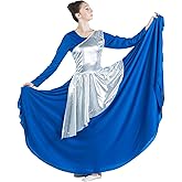 Danzcue Women's Asymmetrical Praise Dance Tunic, (White Dress Not Included)