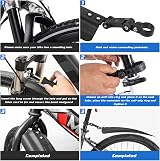 Hejo Universal Bike Mudguards Set 24-29 Inch Front Rear Black Reflective view 5