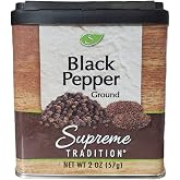 Supreme Tradition Black Pepper Ground Seasoning 2 oz, 2 oz container