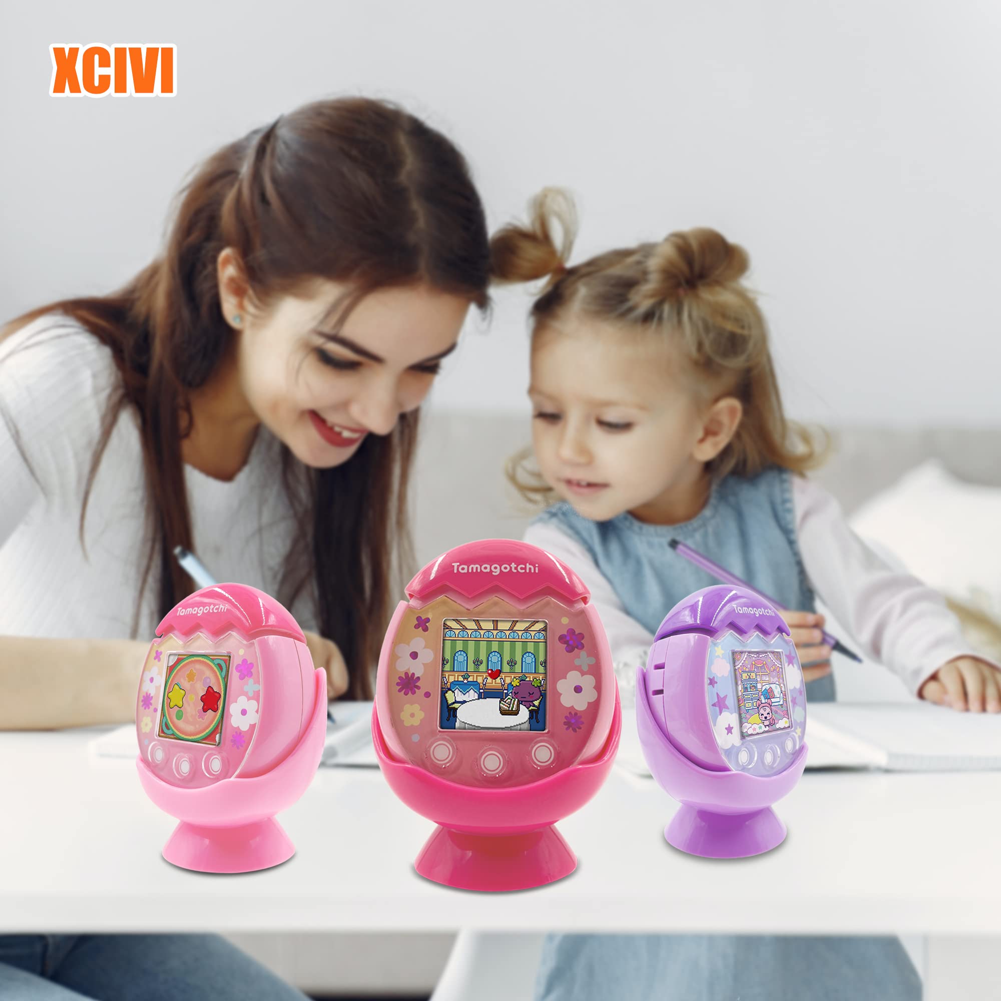 xcivi Desktop Dock Cradle Holder Stand for Tamagotchi Pix Virtual Interactive Pet (Dock Only) (Red)