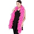 Ws&Wt 2 Yards 100 Grams Turkey Chandelle Feather Boa for Adult Women Costume Accessory Dress up Party Favors