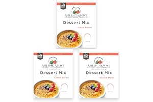 A BLEND ABOVE GOURMET FOOD PRODUCTS A Blend Above Creme Brulee No-Bake Dessert Mix, 3 Pack, No-Bake Cheesecake, Fruit Dip, Dessert Mix, Bagel Topping, Frosting, Cheesecake Filling, Quick and Easy to Make, Makes 16 Ounces, Cream Cheese,