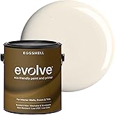EVOLVE Interior Paint &amp; Primer, Eggshell (Coconut Cream), 1 Gallon &ndash; One-Coat Coverage, Excellent Hide, Low VOC, Low Odor, Washable Paint for Walls, Doors &amp; Trim