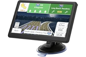 GPS Navigator for Car Truck RV, Latest 2025 Map 7-inch Touchscreen Car GPS Navigation, Real-time Voice Steering with Speed an