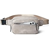 LATMAP 2L Fanny Packs Everywhere Belt Bag Small Fashion Crossbody Waist Pack Faux Leather Waterproof Sling Chest Bag For Women Trendy Grey
