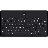 Logitech Keys-to-Go Super-Slim and Super-Light Bluetooth Keyboard for iPhone, iPad, Mac and Apple TV, Including iPad Air 5th Gen (2022) - Black