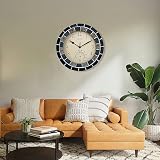 OCEST 10.5 Inch Waterproof Garden Clock with Thermometer, Silent Operation view 8
