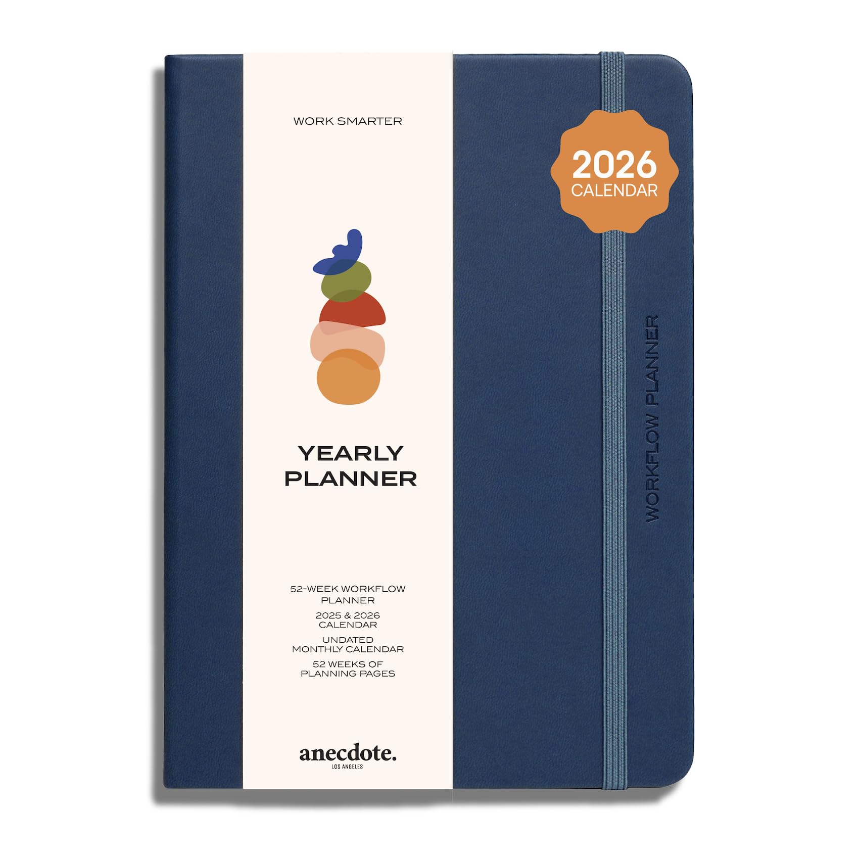 Photo 1 of Anecdote 2026 Planner: 52 Week Daily Planner, Yearly, Monthly & Weekly Workflow for Planning Your Success – Vegan Leather Hardcover, Start Anytime & Achieve your Goals - Ocean Blue