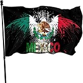 Shuitouk Mexico Flag - Mexican American Double Sided 3x5 Outdoor USA Friendship Banner - Vivid Color Polyester With Brass Grommets for Patriotic House Yard Decoration