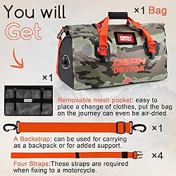 Waterproof Duffel Bag - Motorcycle Dry Bag with