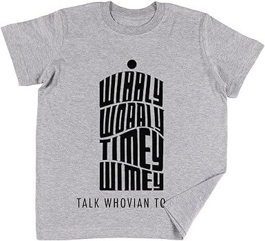 Talk Whovian to Me Kinder Jungen Mädchen Unisex T-Shirt Grau