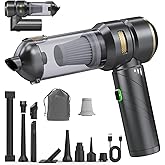 Ytbocar Car Vacuum Portable Cordless, Foldable Handheld Vacuum with Brushless Motor, 22000PA High Power Mini Hand Vacuum Cleaner & Air Blower & Duster & Pump for Home, Pet, Office