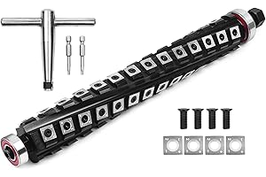 SpeTool Upgrade 13 Inch Helical Planer Cutter Head for DW735 DW735X DW735-XE Thickness Planer, Spiral Cutterhead 4 Rows 56 Ca