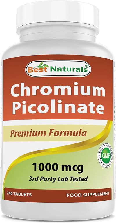 Best Naturals Chromium Picolinate 1000 mcg 240 Tablets