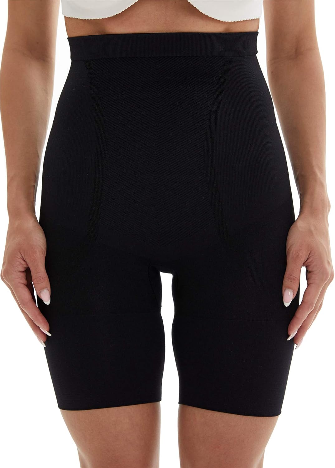 Franato Women HiWaist Shapewear Slim Tummy Control Mid Thigh Short