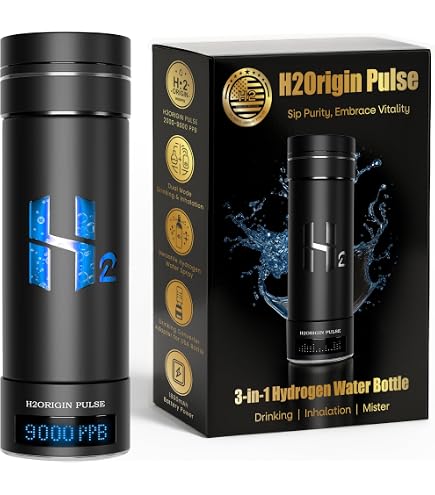 Amazon.com: H2ORIGIN PULSE Hydrogen Water Bottle Generator, Up to