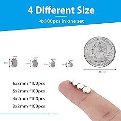 RHINOCATS 400Pcs Small Magnets, 4 Different Sizes