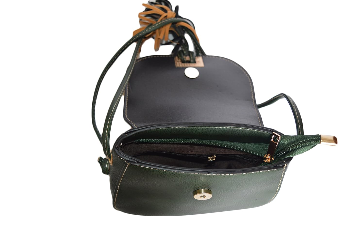 glorious era-rakshabandhan gift black sling bag with tessel