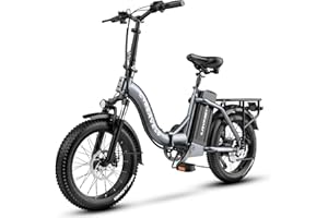 CBVELO 1000W Folding Electric Bike, 48V 20AH Large Removable Battery E Bike, 30+MPH, 80 Miles Max Range, 20" Fat Tire Ebikes for Adults, Adult Electric Bicycles for Long Commutes