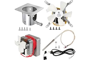 Subody Cldkz Complete Replacement Parts Kit for Pit Boss and Traeger, Auger Motor, Grill Induction Fan, Fire Burn Pot with Screws, Hot Rod Ignitor with Fuse, for Traeger, Pit Boss Wood Pellet Grills