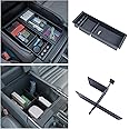 PIMCAR 2PCS Center Console Organizer and Armrest Divider for Ford F150 2021-2025 Accessories Interior Storage Box ABS Plastic Material (Not fit for F150 XLT)