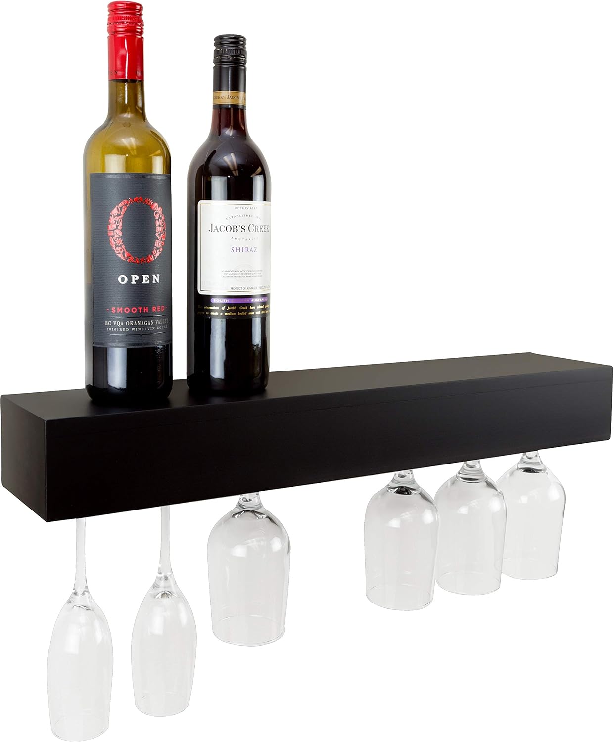 wine glass display rack on Amazon Com Kiera Grace Retro Wine Racks 15 Lbs Black Home Kitchen