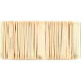 Damuzhi 1200 Pcs Bamboo Toothpicks | for Teeth Cleaning Fruits- Round Double-Pointed Wooden Toothpicks, for Appetizers,Olives