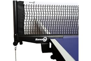 Sanung S406 Table Tennis Net and Post, Professional Ping Pong Net and Post Set for Any Tables (60 inch Width), Portable Table Tennis Mesh Net and Post Kit for Training Competition, Easy Setup