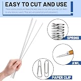 GLARKS 104pc Stainless Steel Spring Wire Assortment 0.3-3mm Dia x 400mm Length view 5