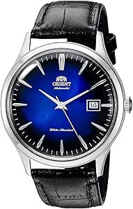 Orient 'Bambino Version IV' Japanese Automatic Stainless Steel and Leather Dress Watch