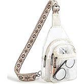Leresas Clear Sling Bag - Stadium Approved Purse Backpack Crossbody Fanny Pack for Women & Men - Concert Events