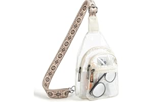 Leresas Clear Sling Bag - Stadium Approved Purse Backpack Crossbody Fanny Pack for Women & Men - Concert Events