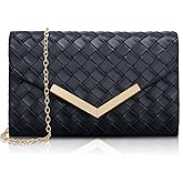 Larcenciel Clutch Purse for Women, Trendy Envelope Evening Handbag Party Bag & Chain for Wedding Prom Cocktail Night Vacation